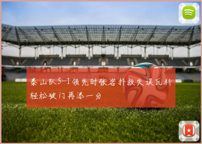 泰山队5-1领先时张岩扑救失误瓦科轻松破门再添一分